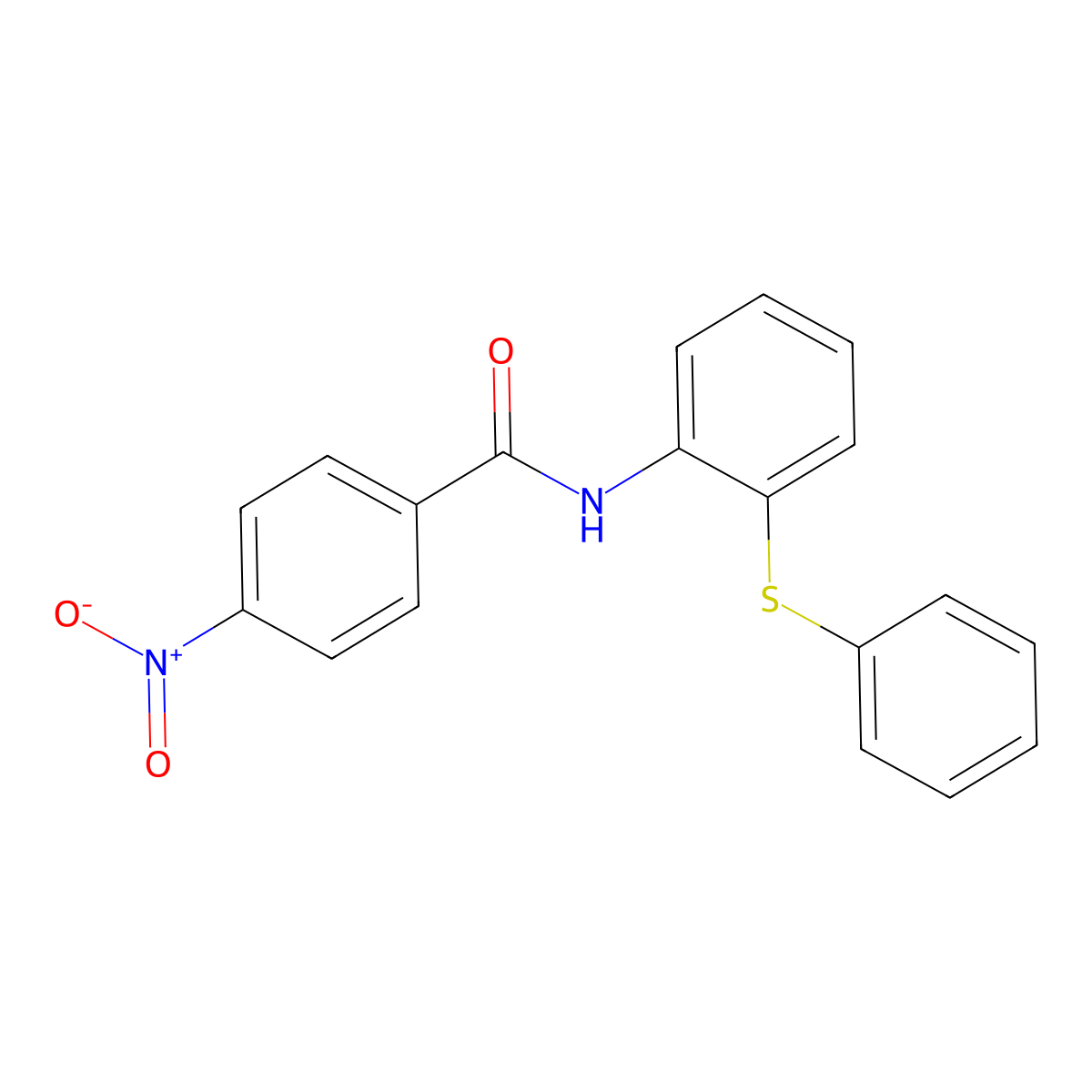 4-nitro-N-(2-phenylsulfanylphenyl)benzamide molecular structure, CAS 109693-74-5