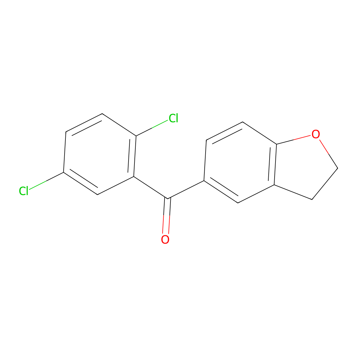 5-(2,5-Dichlorobenzoyl)-2,3-dihydro-1-benzofuran molecular structure, CAS 1096942-33-4