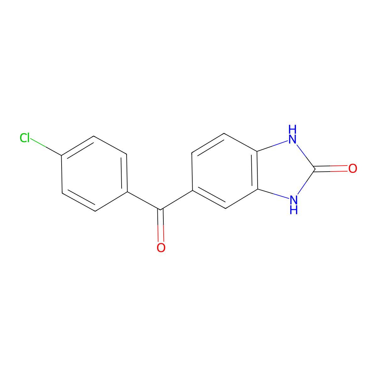 5-(4-chlorobenzoyl)-2,3-dihydro-1H-1,3-benzodiazol-2-one molecular structure, CAS 1096942-88-9