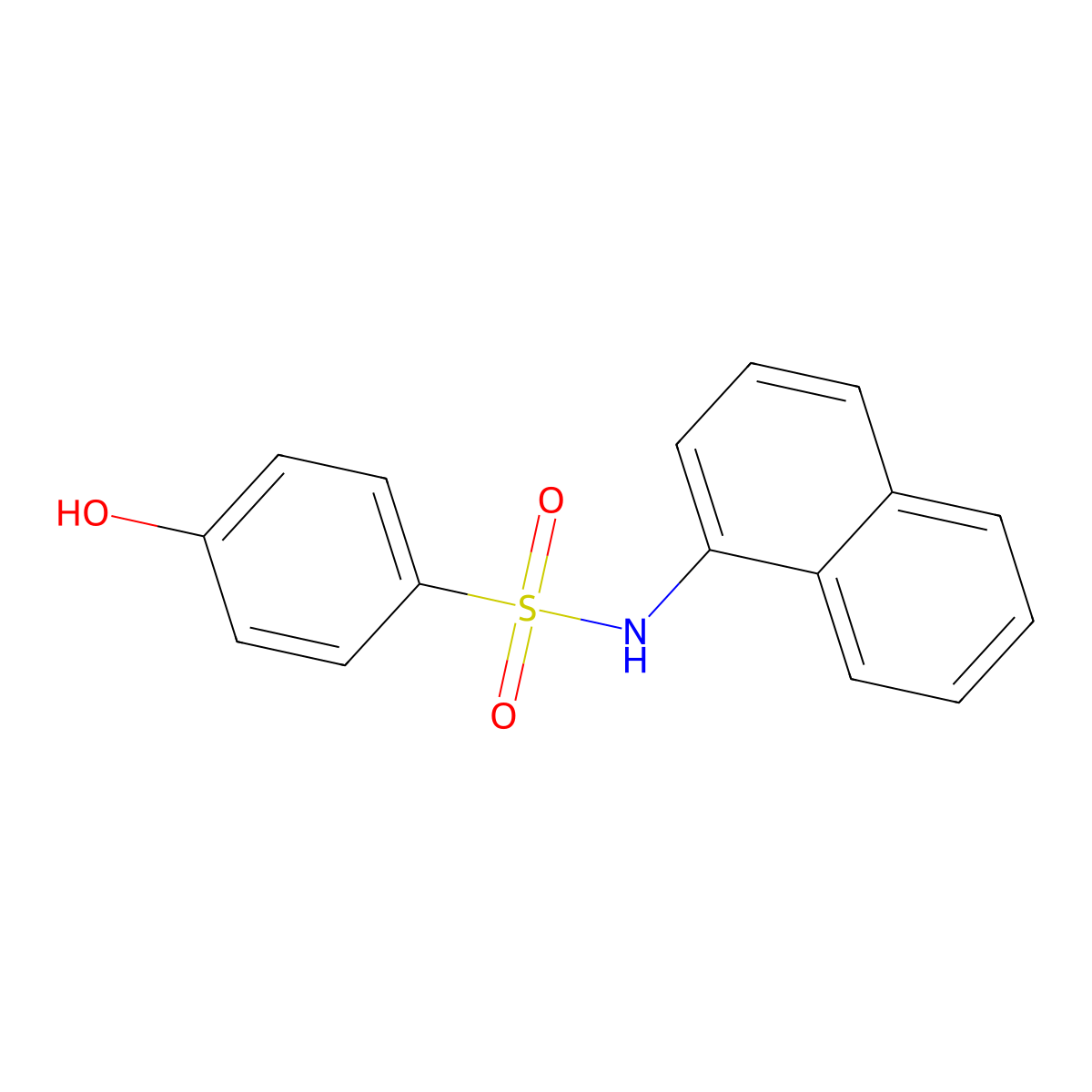4-hydroxy-N-(naphthalen-1-yl)benzene-1-sulfonamide molecular structure, CAS 1096943-71-3