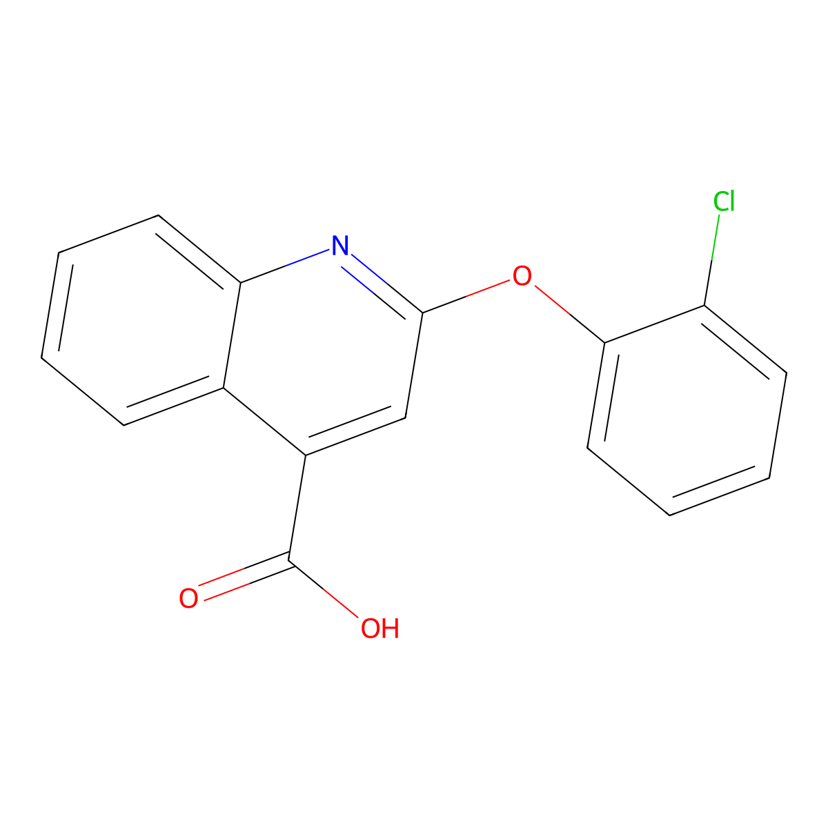 2-(2-Chlorophenoxy)quinoline-4-carboxylic acid molecular structure, CAS 1096950-94-5