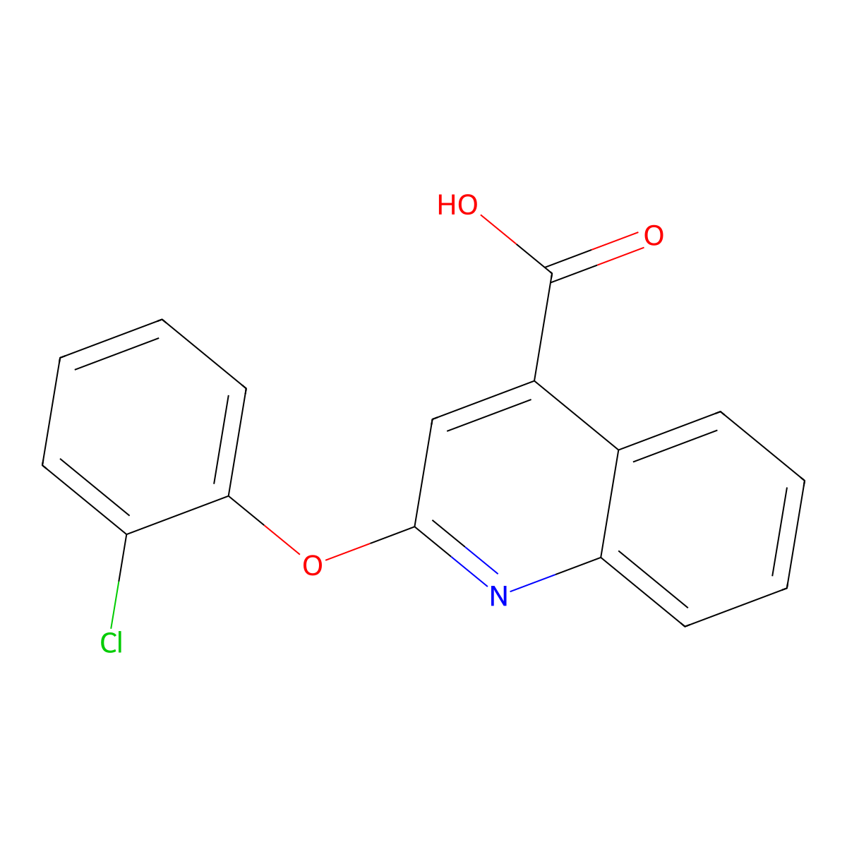 2-(2-Chlorophenoxy)quinoline-4-carboxylic acid molecular structure, CAS 1096950-94-5
