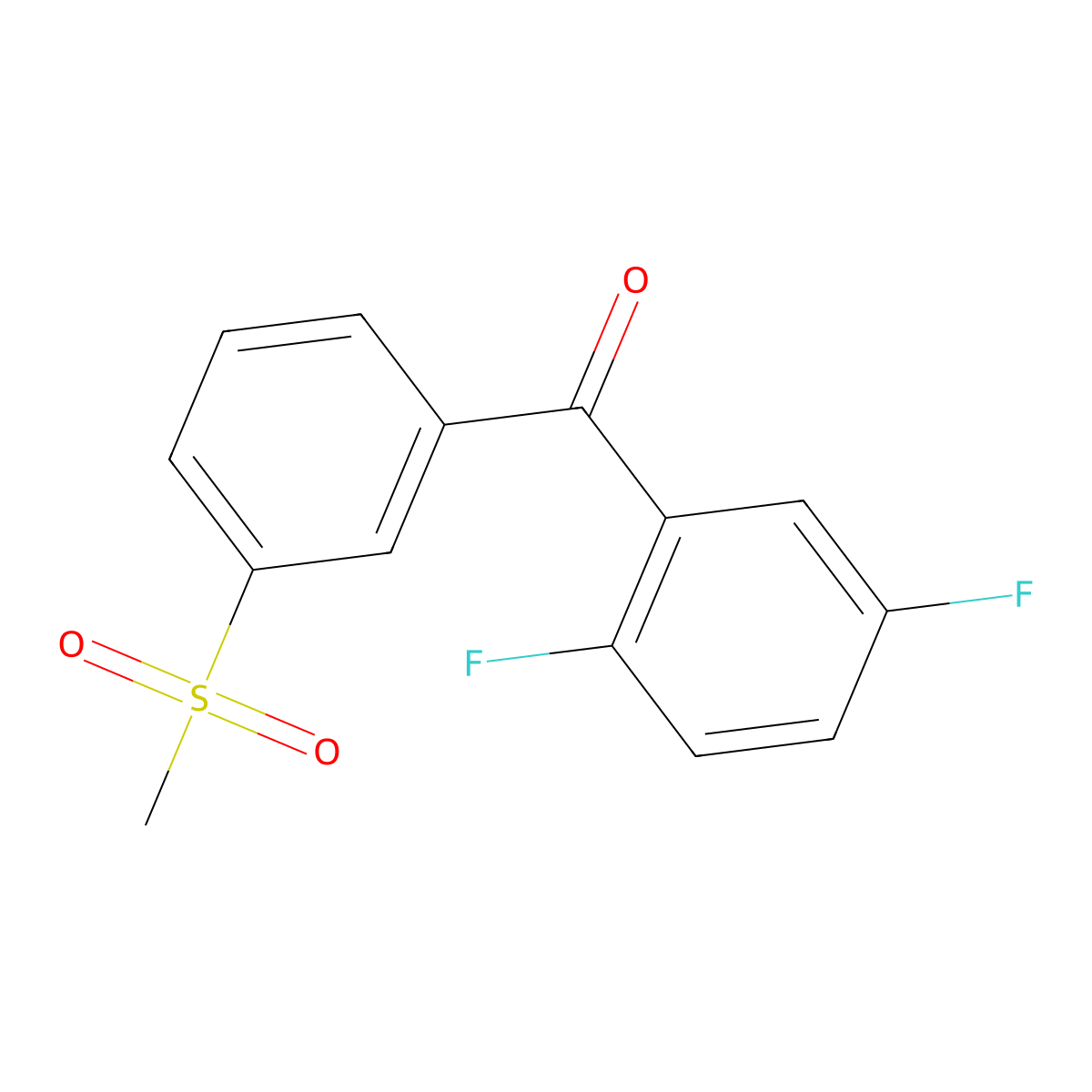 (2,5-Difluorophenyl)(3-methanesulfonylphenyl)methanone molecular structure, CAS 1096958-65-4