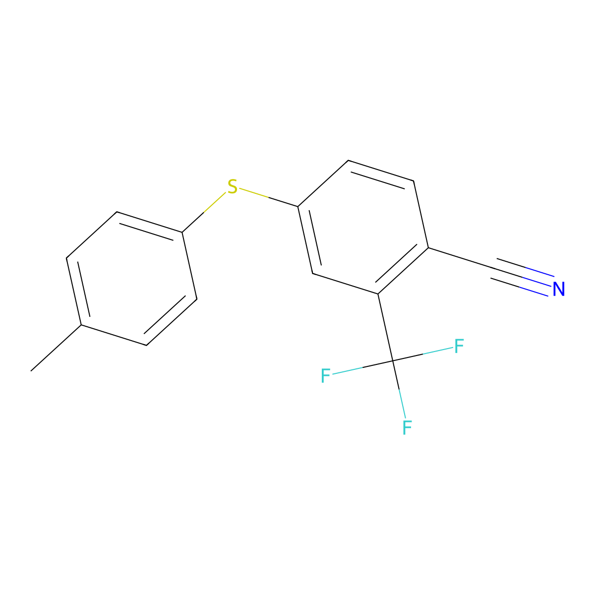 4-(p-Tolylthio)-2-(trifluoromethyl)benzonitrile molecular structure, CAS 1096960-95-0