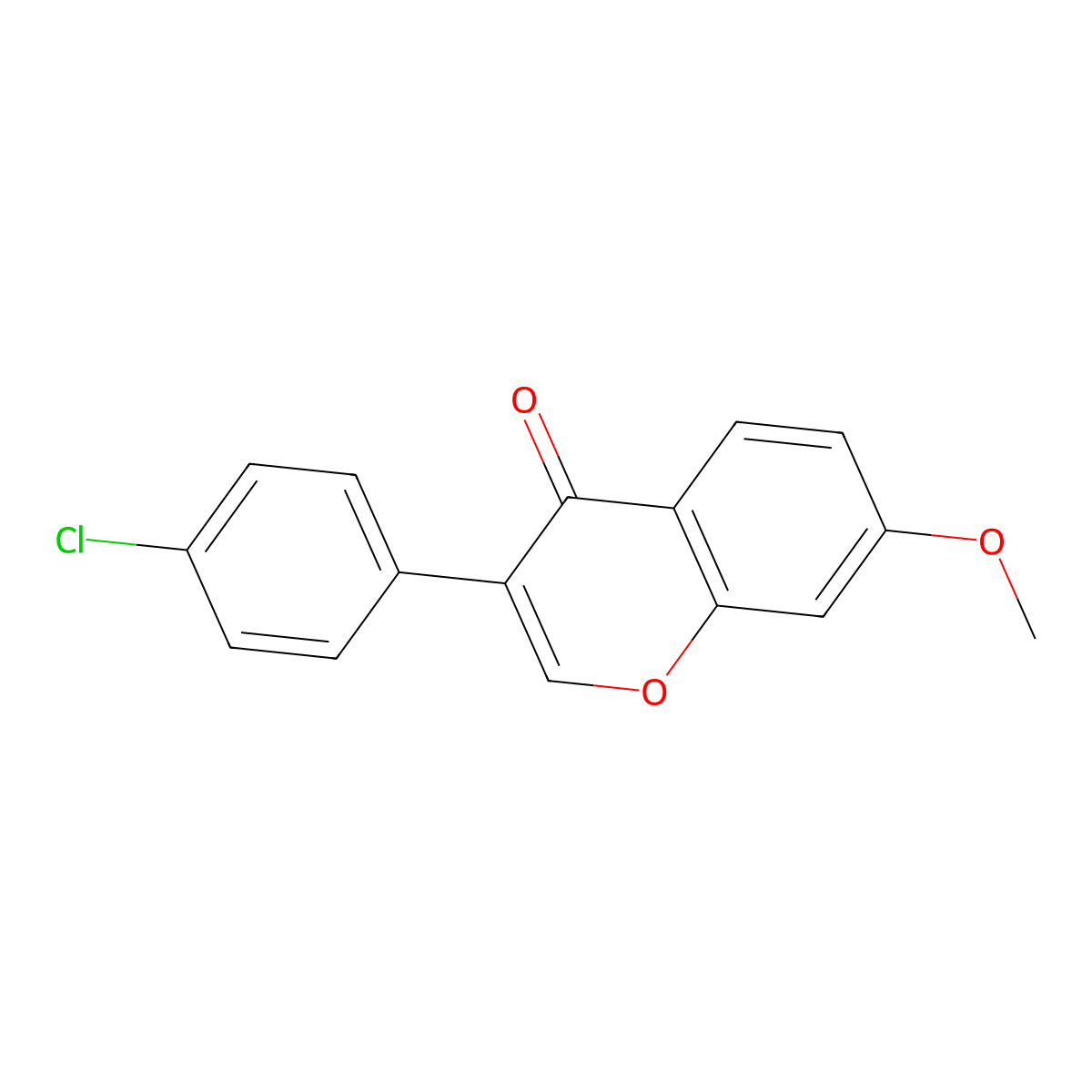 3-(4-chlorophenyl)-7-methoxy-4H-chromen-4-one molecular structure, CAS 109697-82-7