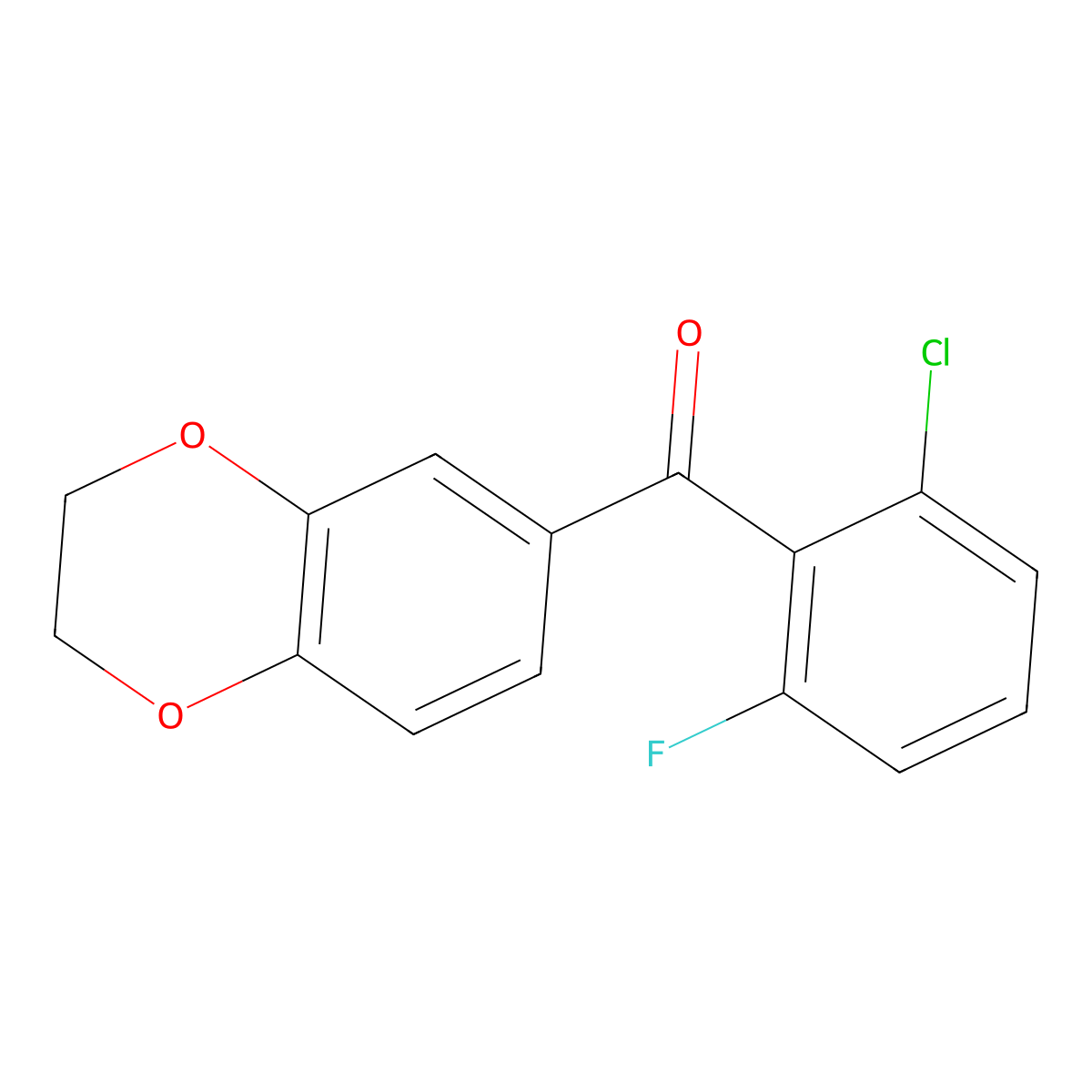 6-(2-Chloro-6-fluorobenzoyl)-2,3-dihydro-1,4-benzodioxine molecular structure, CAS 1096971-21-9