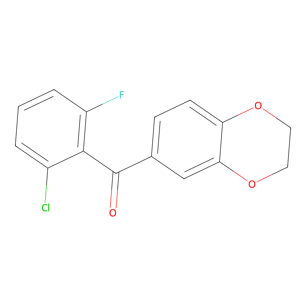 6-(2-Chloro-6-fluorobenzoyl)-2,3-dihydro-1,4-benzodioxine molecular structure, CAS 1096971-21-9
