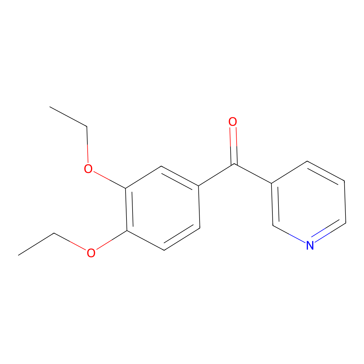 (3,4-Diethoxyphenyl)(pyridin-3-yl)methanone molecular structure, CAS 1096971-57-1