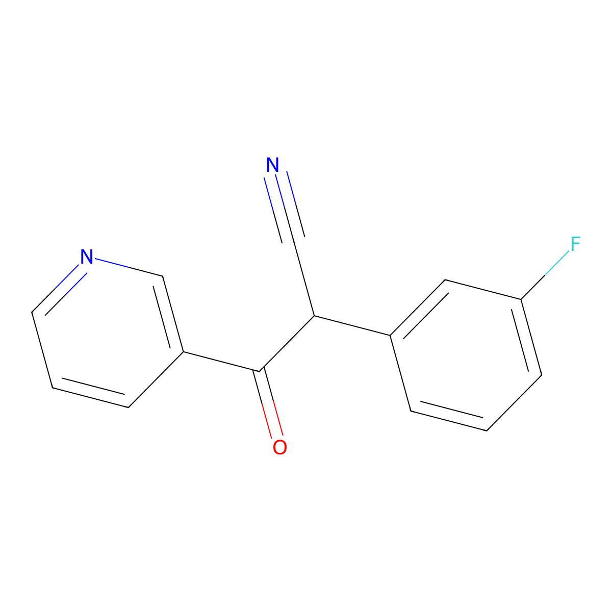 2-(3-Fluorophenyl)-3-oxo-3-(pyridin-3-yl)propanenitrile molecular structure, CAS 1096975-24-4