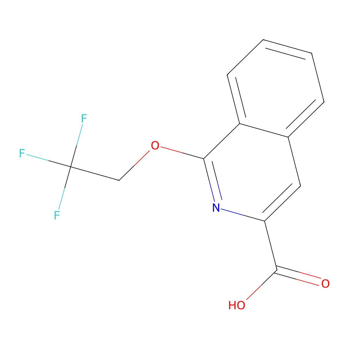 1-(2,2,2-Trifluoroethoxy)isoquinoline-3-carboxylic acid molecular structure, CAS 1096982-79-4