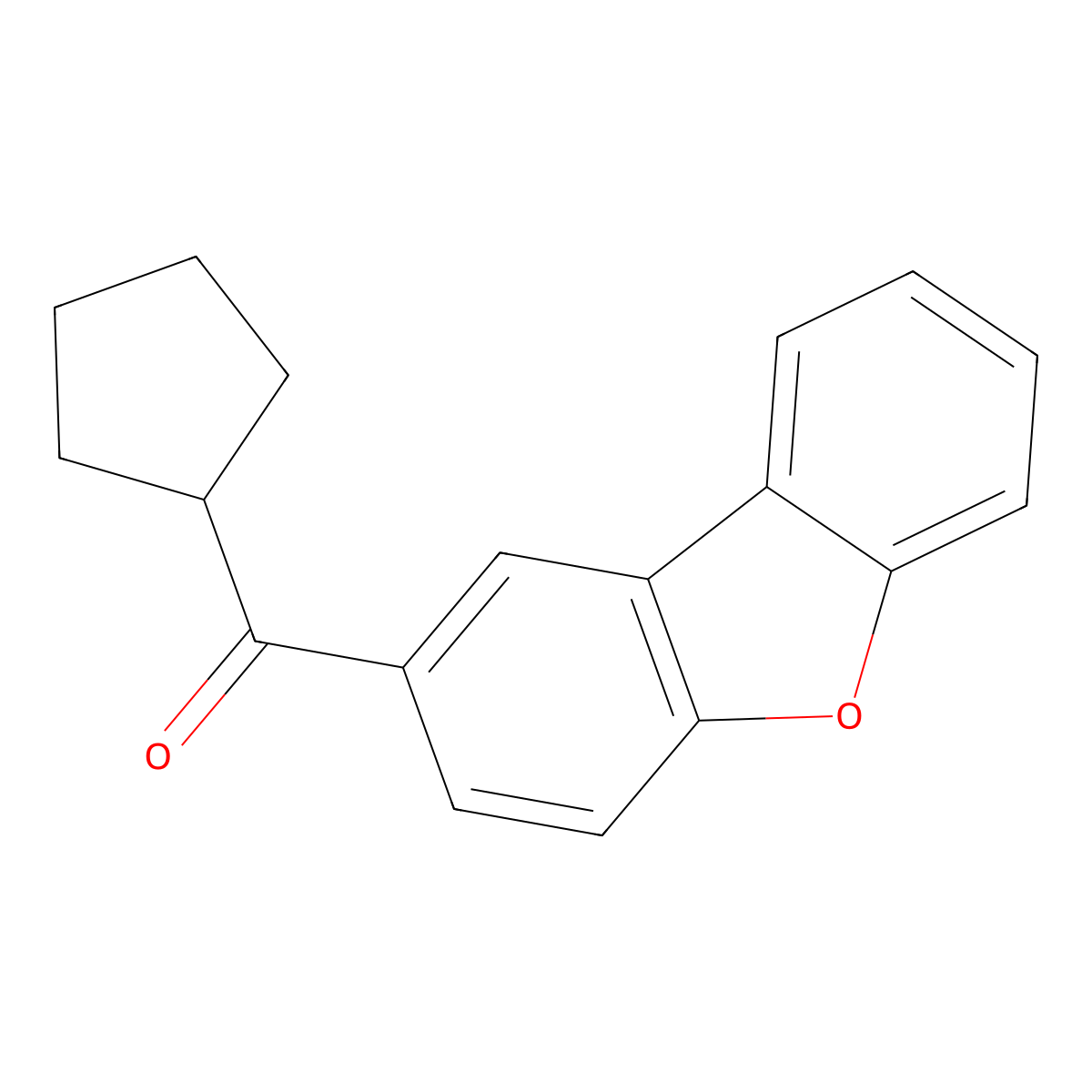 Cyclopentyl-2-dibenzofuranylmethanone molecular structure, CAS 1096987-10-8