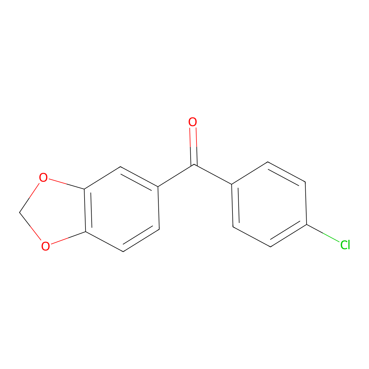 5-(4-chlorobenzoyl)-2H-1,3-benzodioxole molecular structure, CAS 1096987-61-9