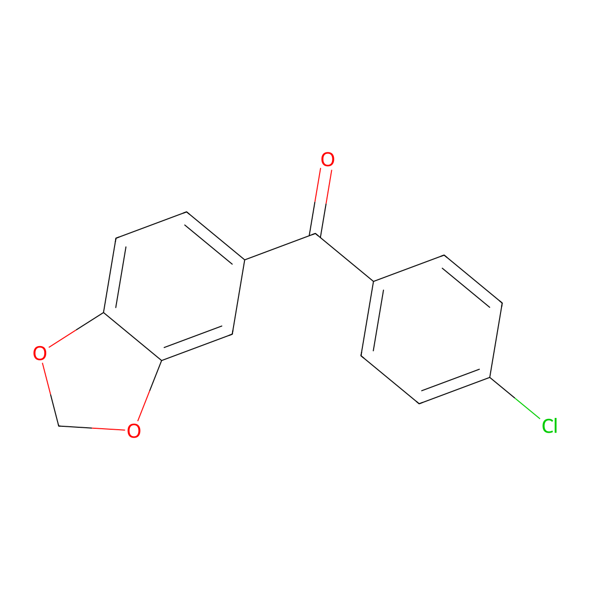 5-(4-chlorobenzoyl)-2H-1,3-benzodioxole molecular structure, CAS 1096987-61-9
