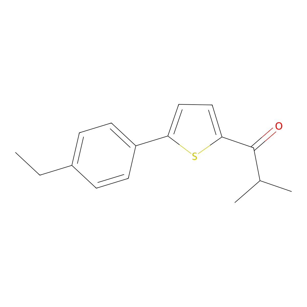 1-[5-(4-Ethylphenyl)-2-thienyl]-2-methyl-1-propanone molecular structure, CAS 1097012-27-5