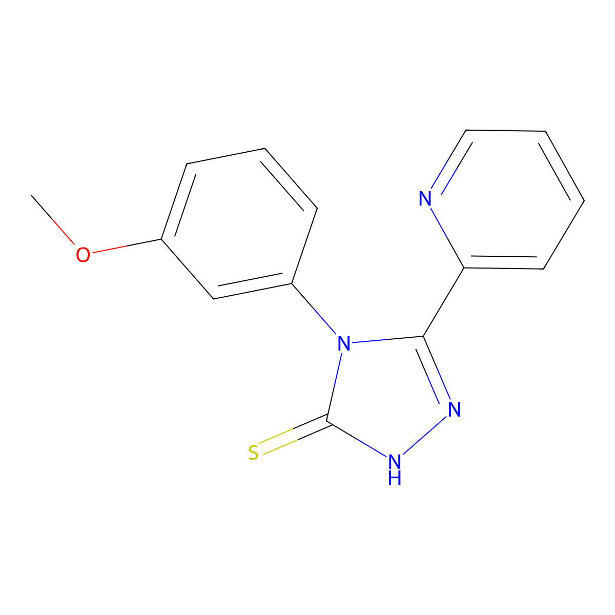 4-(3-methoxyphenyl)-5-(pyridin-2-yl)-4H-1,2,4-triazole-3-thiol molecular structure, CAS 1097013-00-7