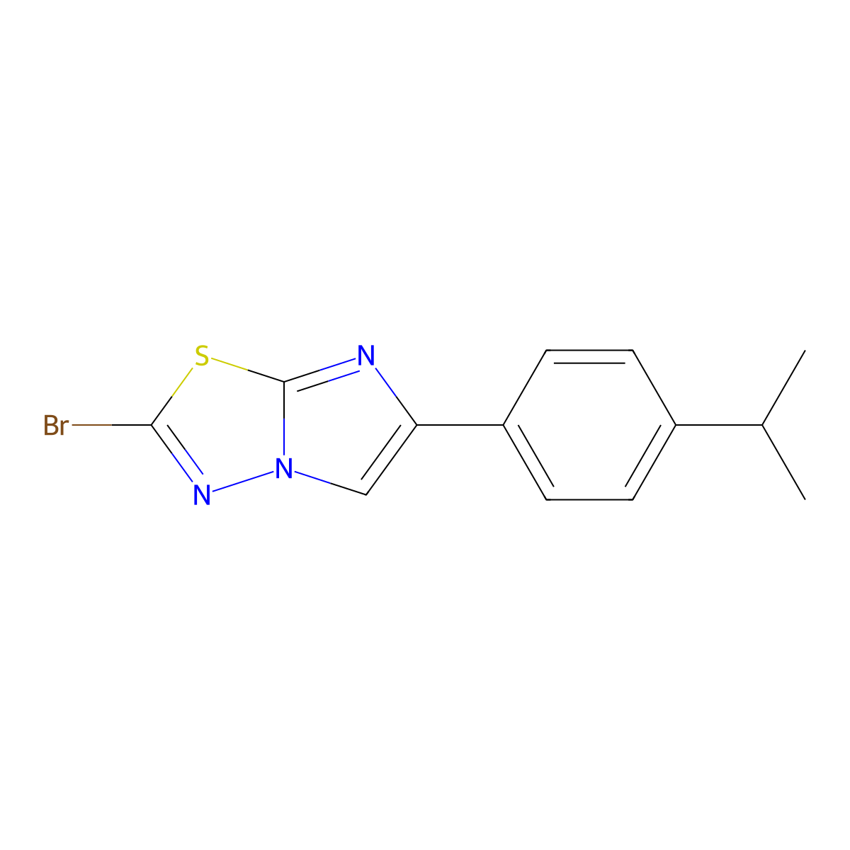 2-Bromo-6-(4-isopropylphenyl)imidazo[2,1-b][1,3,4]thiadiazole molecular structure, CAS 1097016-59-5