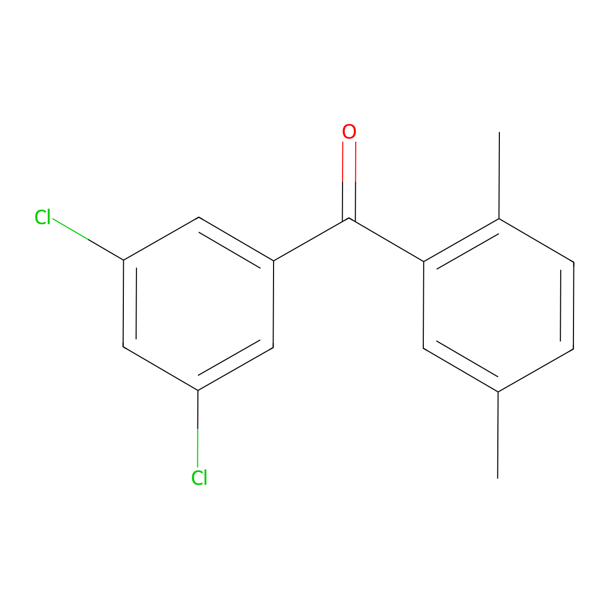 Methanone, (3,5-dichlorophenyl)(2,5-dimethylphenyl)- molecular structure, CAS 1097016-70-0