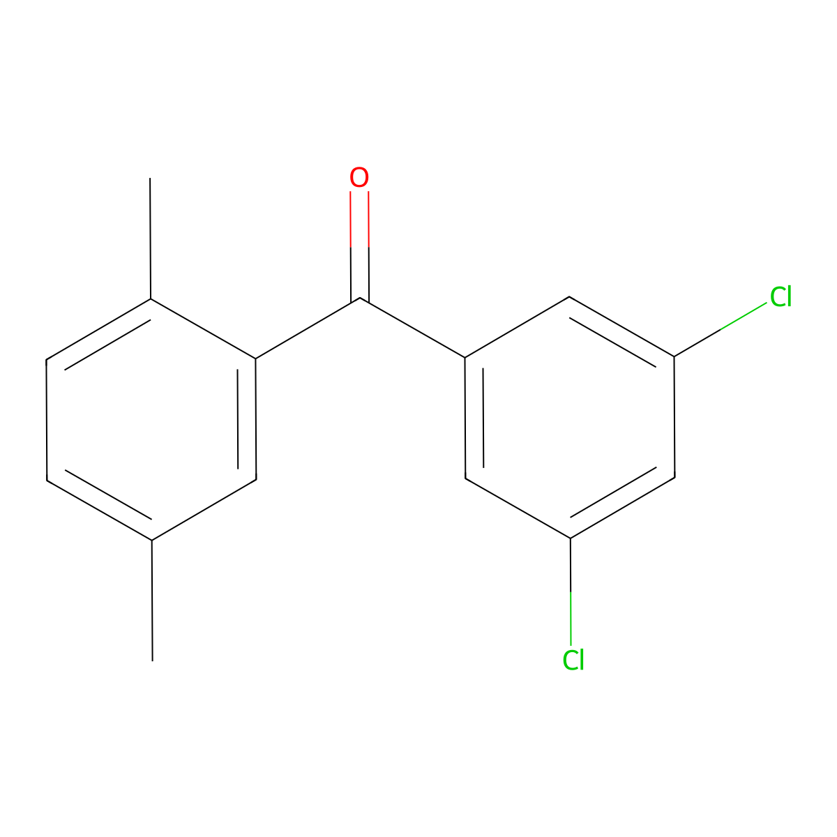 Methanone, (3,5-dichlorophenyl)(2,5-dimethylphenyl)- molecular structure, CAS 1097016-70-0