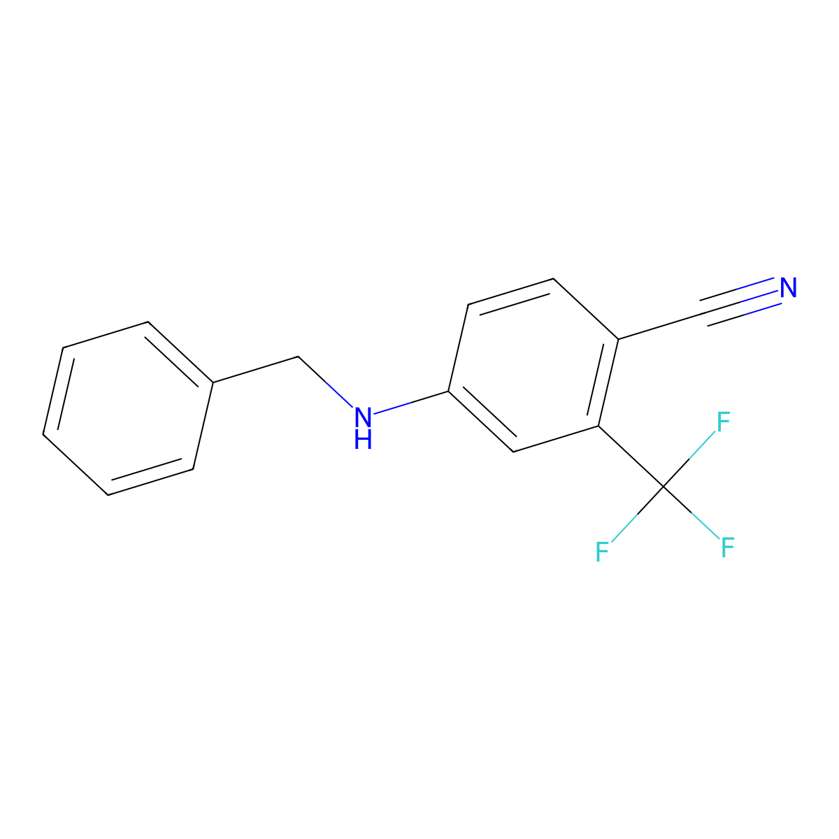 4-(Benzylamino)-2-(trifluoromethyl)benzonitrile molecular structure, CAS 1097024-39-9