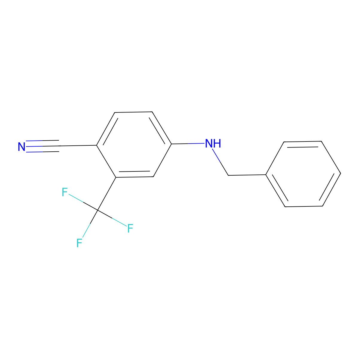 4-(Benzylamino)-2-(trifluoromethyl)benzonitrile molecular structure, CAS 1097024-39-9