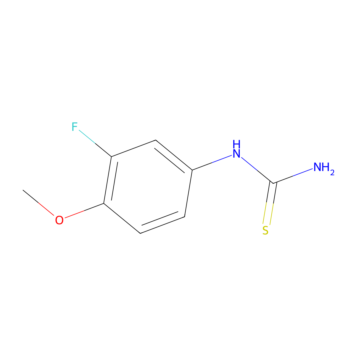 (3-Fluoro-4-methoxyphenyl)thiourea molecular structure, CAS 1097032-85-3