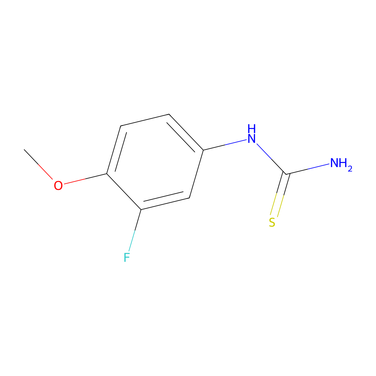 (3-Fluoro-4-methoxyphenyl)thiourea molecular structure, CAS 1097032-85-3