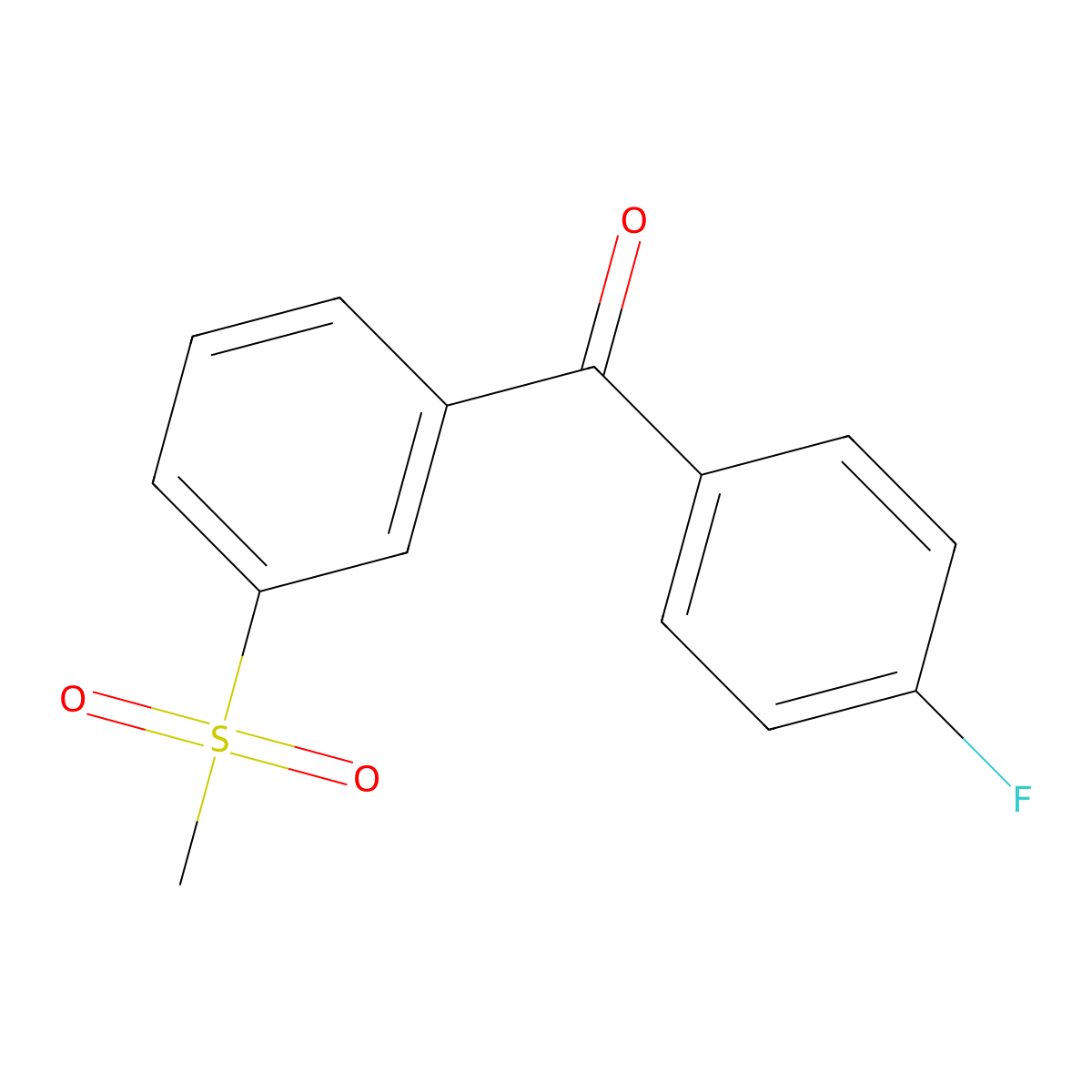 (4-Fluorophenyl)(3-methanesulfonylphenyl)methanone molecular structure, CAS 1097034-11-1