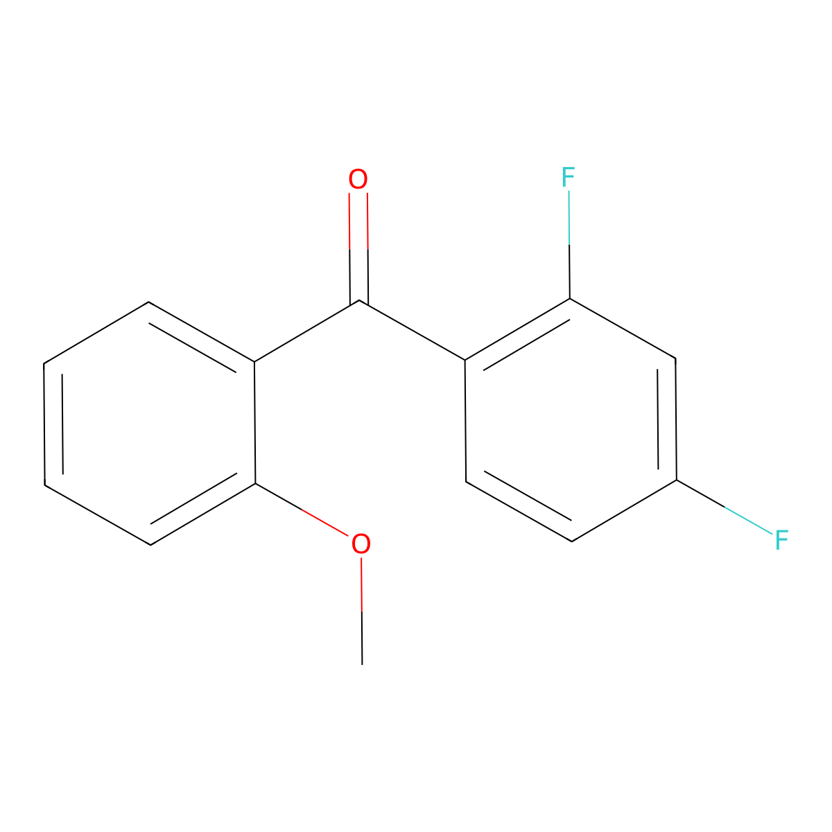 (2,4-Difluorophenyl)(2-methoxyphenyl)methanone molecular structure, CAS 1097034-22-4