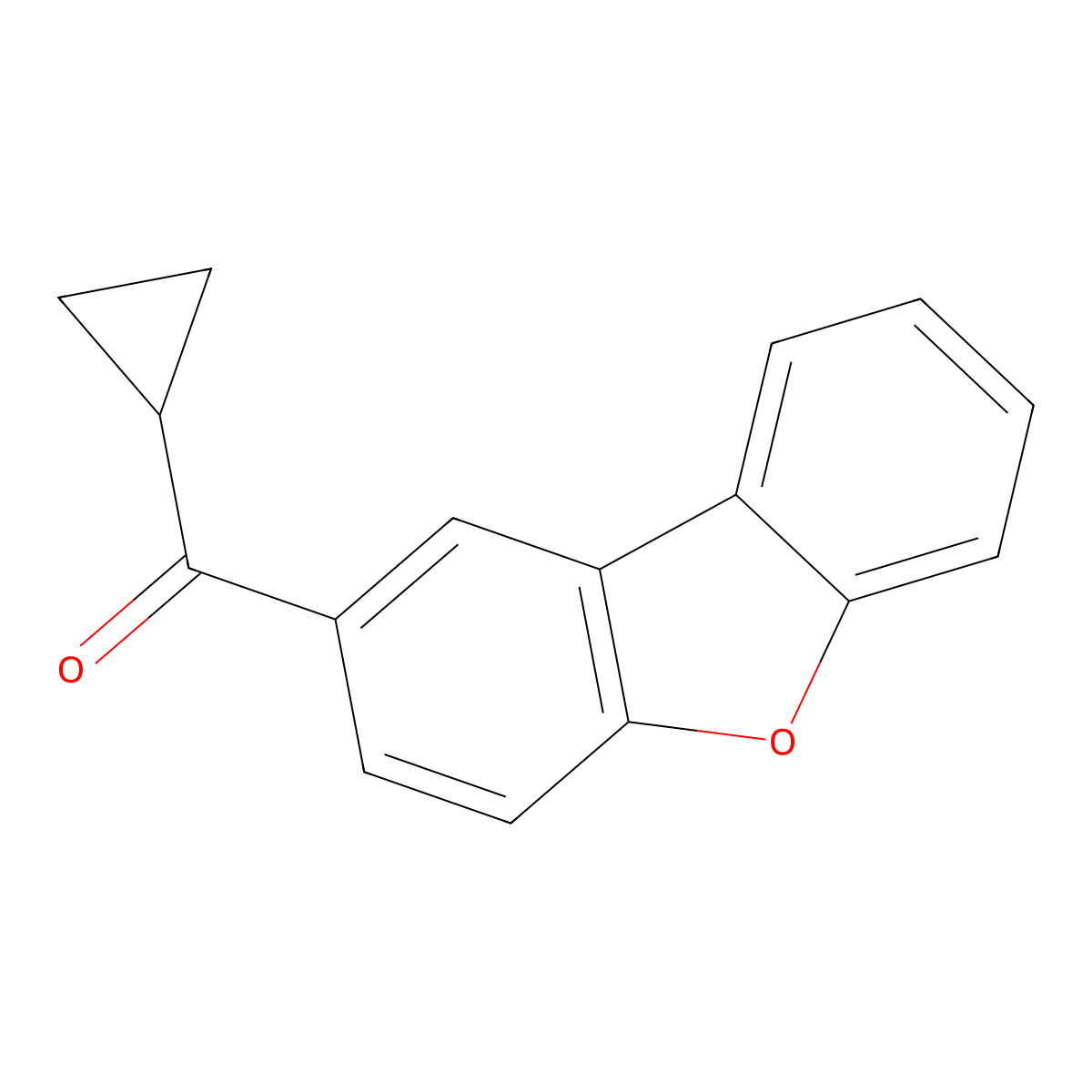 Cyclopropyl-2-dibenzofuranylmethanone molecular structure, CAS 1097035-00-1