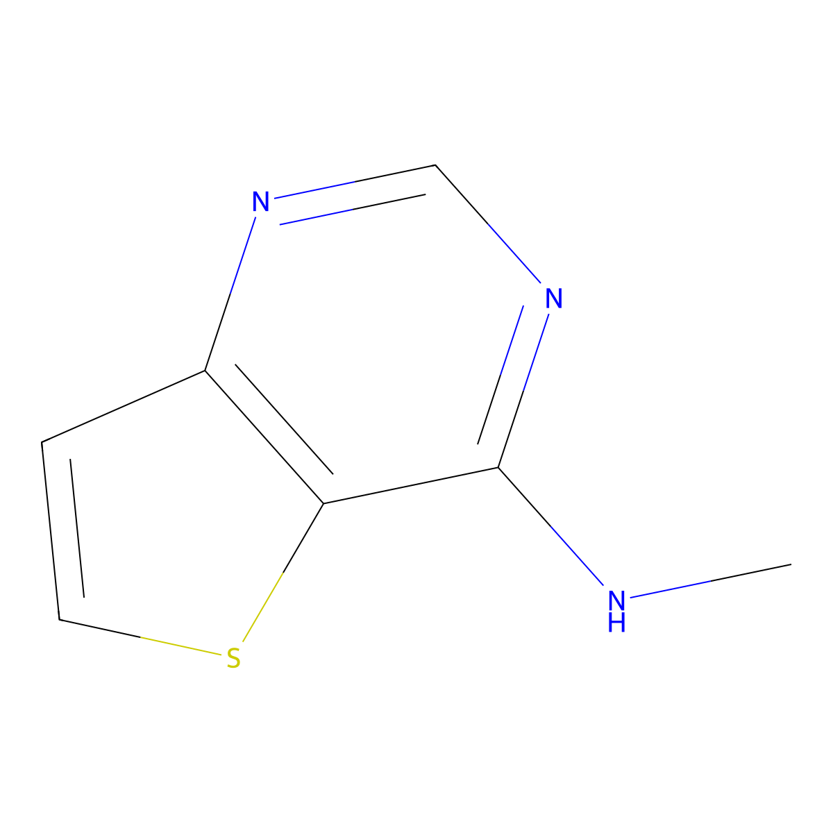 N-methylthieno[3,2-d]pyrimidin-4-amine molecular structure, CAS 1097040-23-7