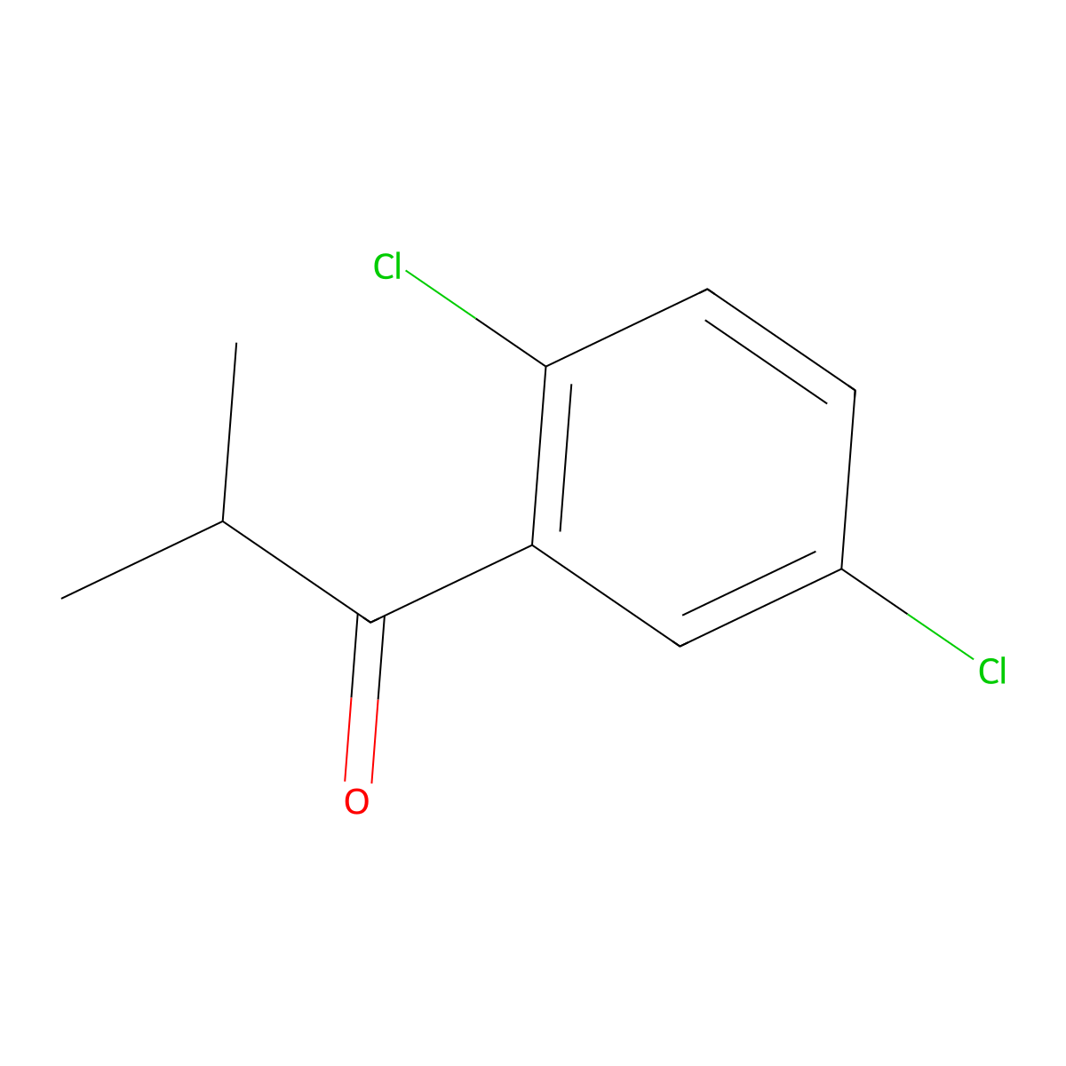 1-(2,5-Dichlorophenyl)-2-methyl-1-propanone molecular structure, CAS 1097040-56-6