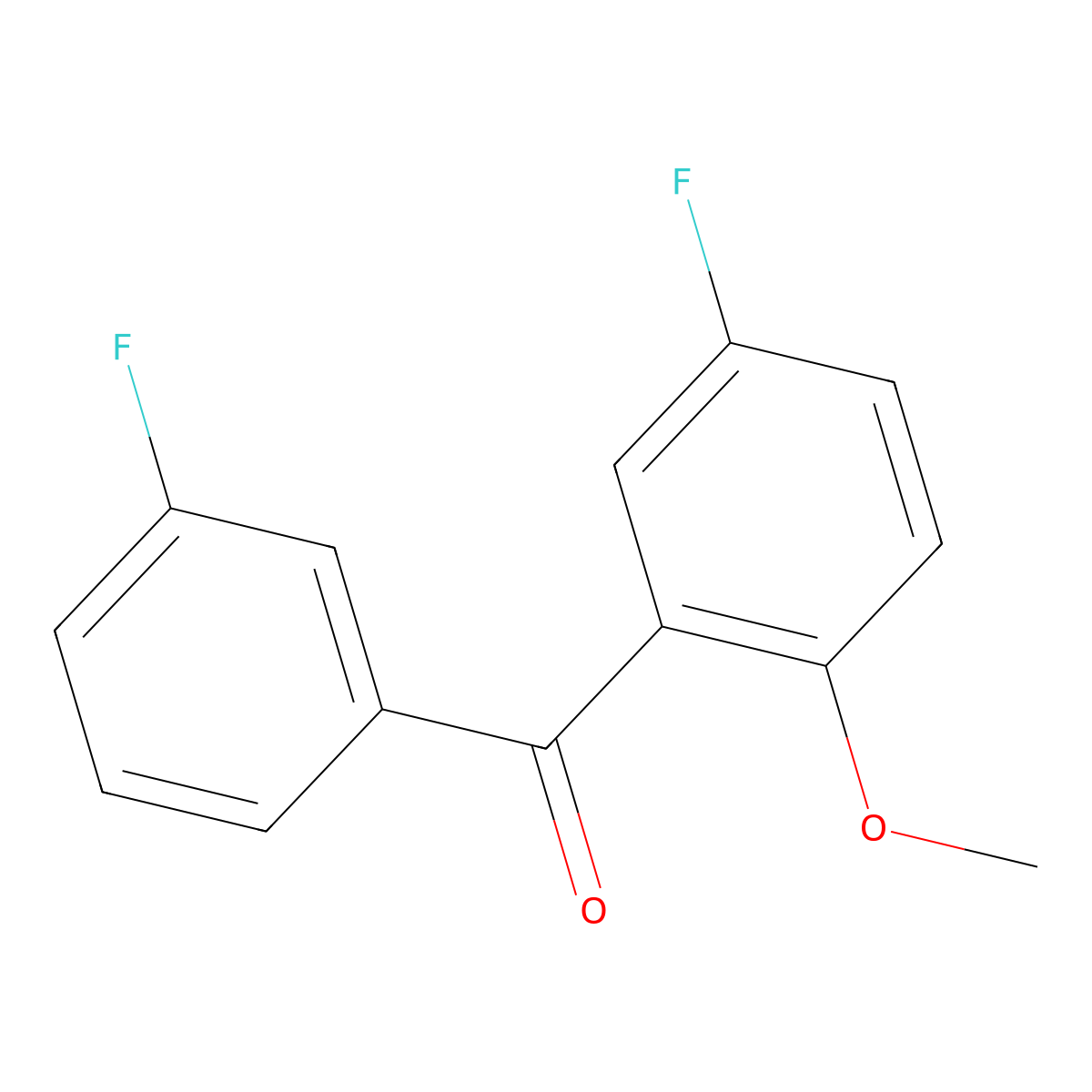 Methanone, (5-fluoro-2-methoxyphenyl)(3-fluorophenyl)- molecular structure, CAS 1097056-43-3