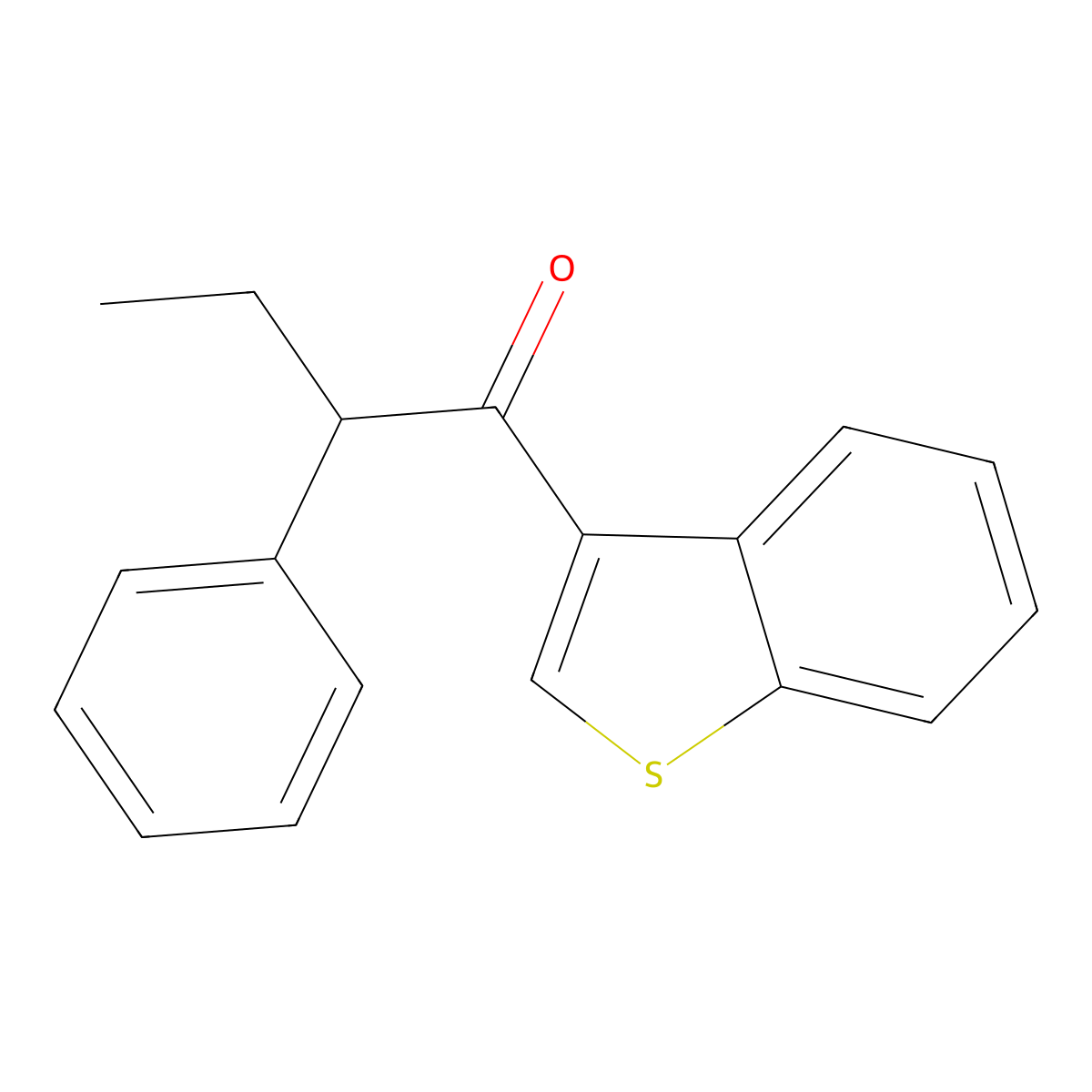 1-(Benzo[b]thiophen-3-yl)-2-phenylbutan-1-one molecular structure, CAS 1097063-45-0