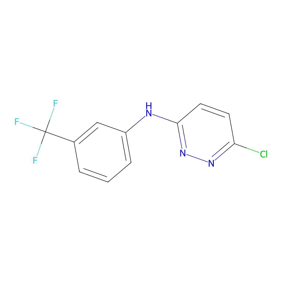 6-chloro-N-[3-(trifluoromethyl)phenyl]pyridazin-3-amine molecular structure, CAS 1097067-82-7