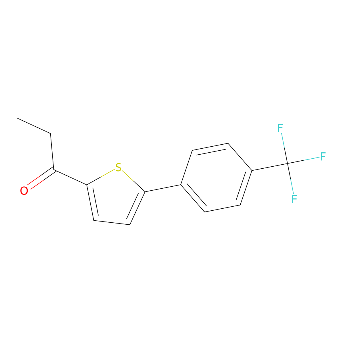 1-[5-[4-(Trifluoromethyl)phenyl]-2-thienyl]-1-propanone molecular structure, CAS 1097070-73-9