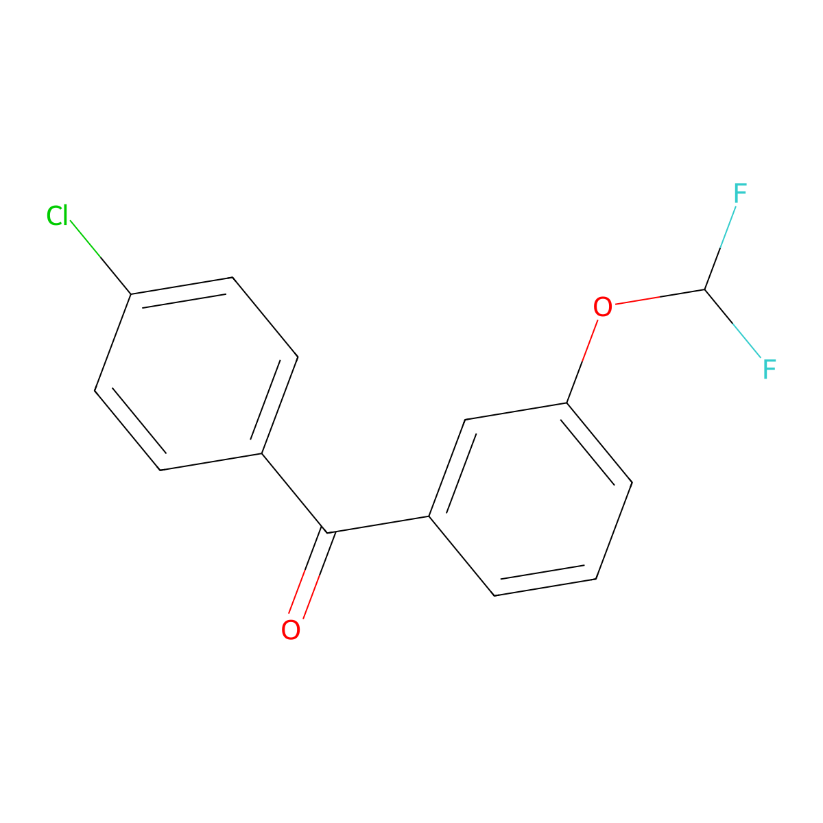(4-Chlorophenyl)[3-(difluoromethoxy)phenyl]methanone molecular structure, CAS 1097076-61-3