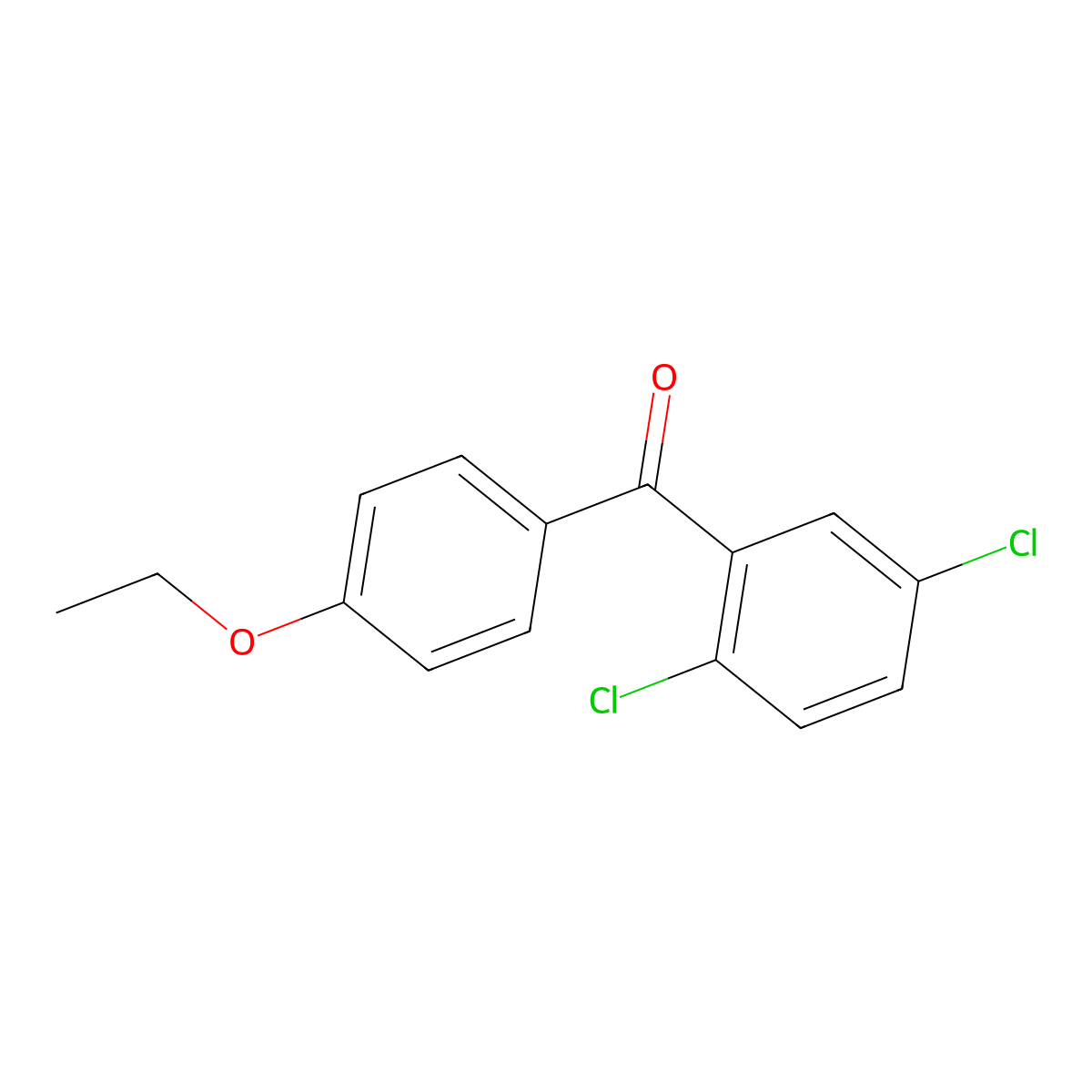 (2,5-Dichlorophenyl)(4-ethoxyphenyl)methanone molecular structure, CAS 1097076-93-1