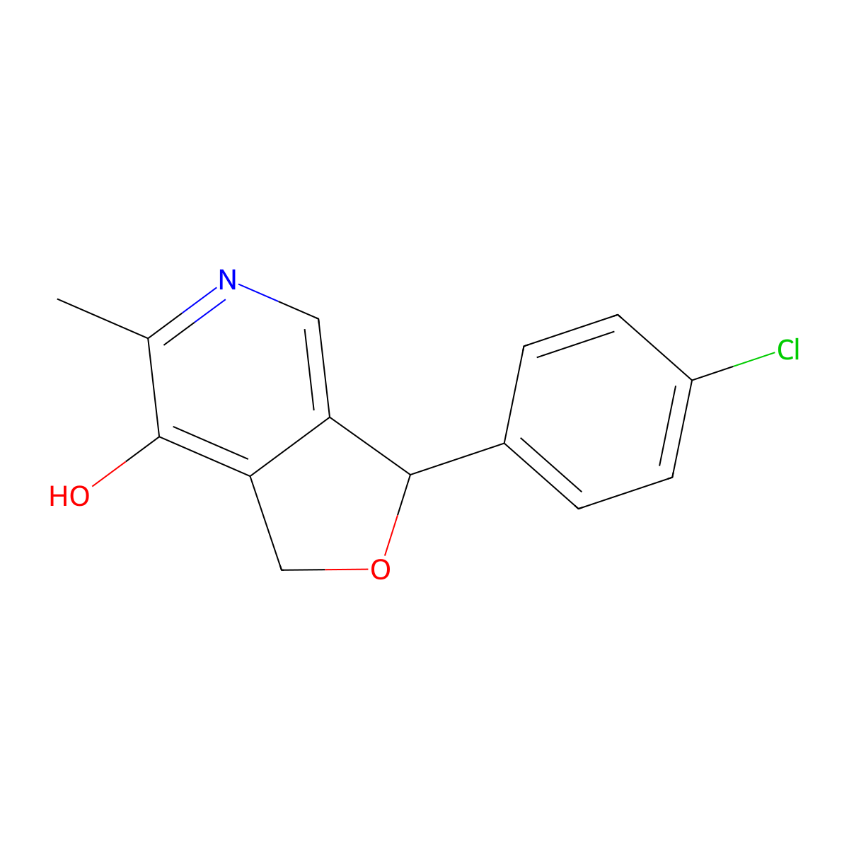 Cicletanine, (R)- molecular structure, CAS 109708-40-9
