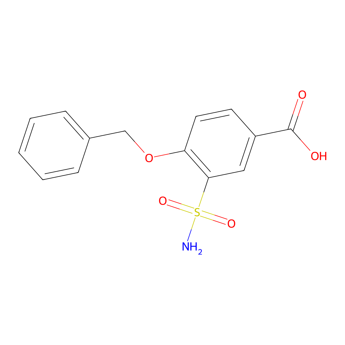4-(Benzyloxy)-3-sulfamoylbenzoic acid molecular structure, CAS 1097083-13-0