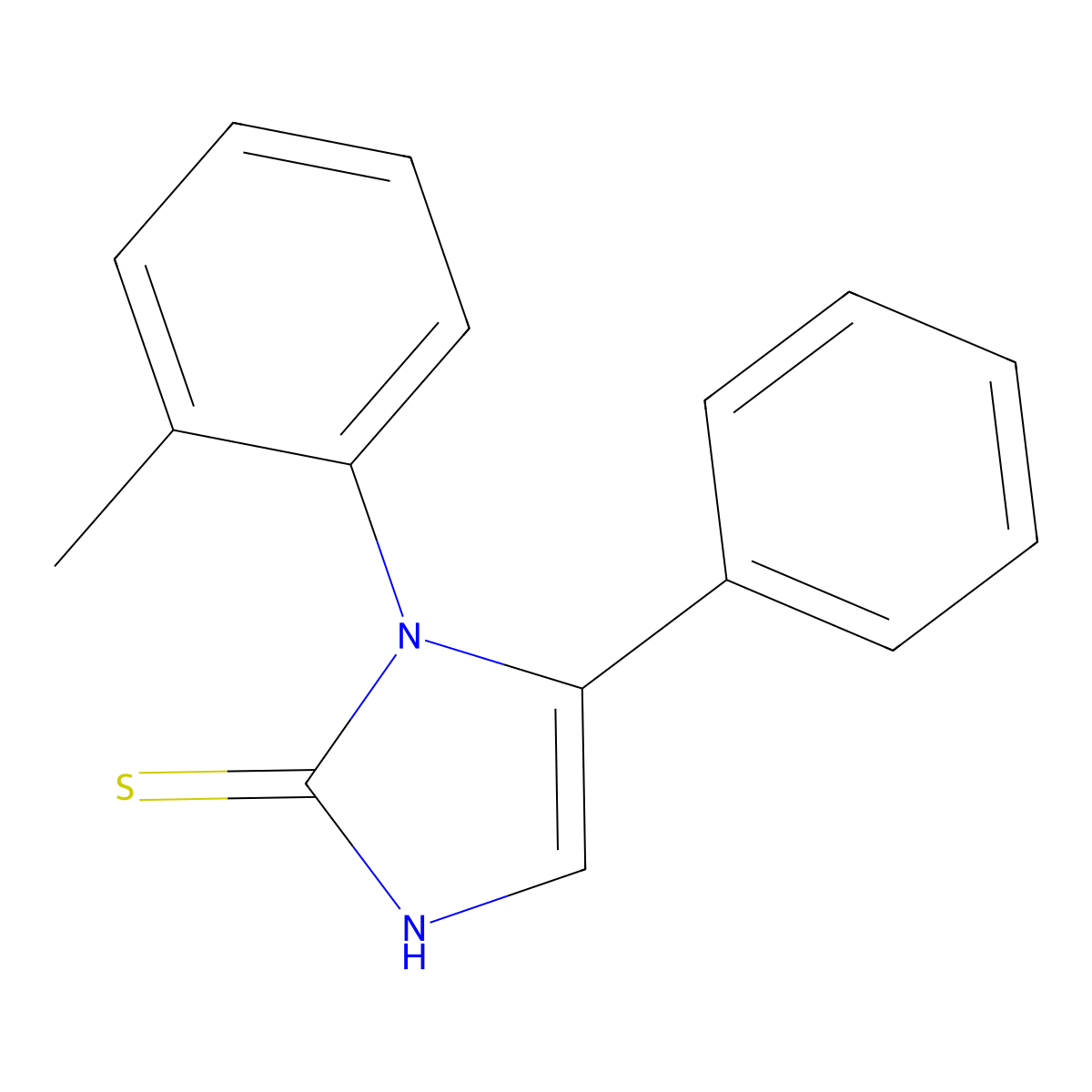 1-(2-methylphenyl)-5-phenyl-1,3-dihydro-2H-imidazole-2-thione molecular structure, CAS 1097084-65-5