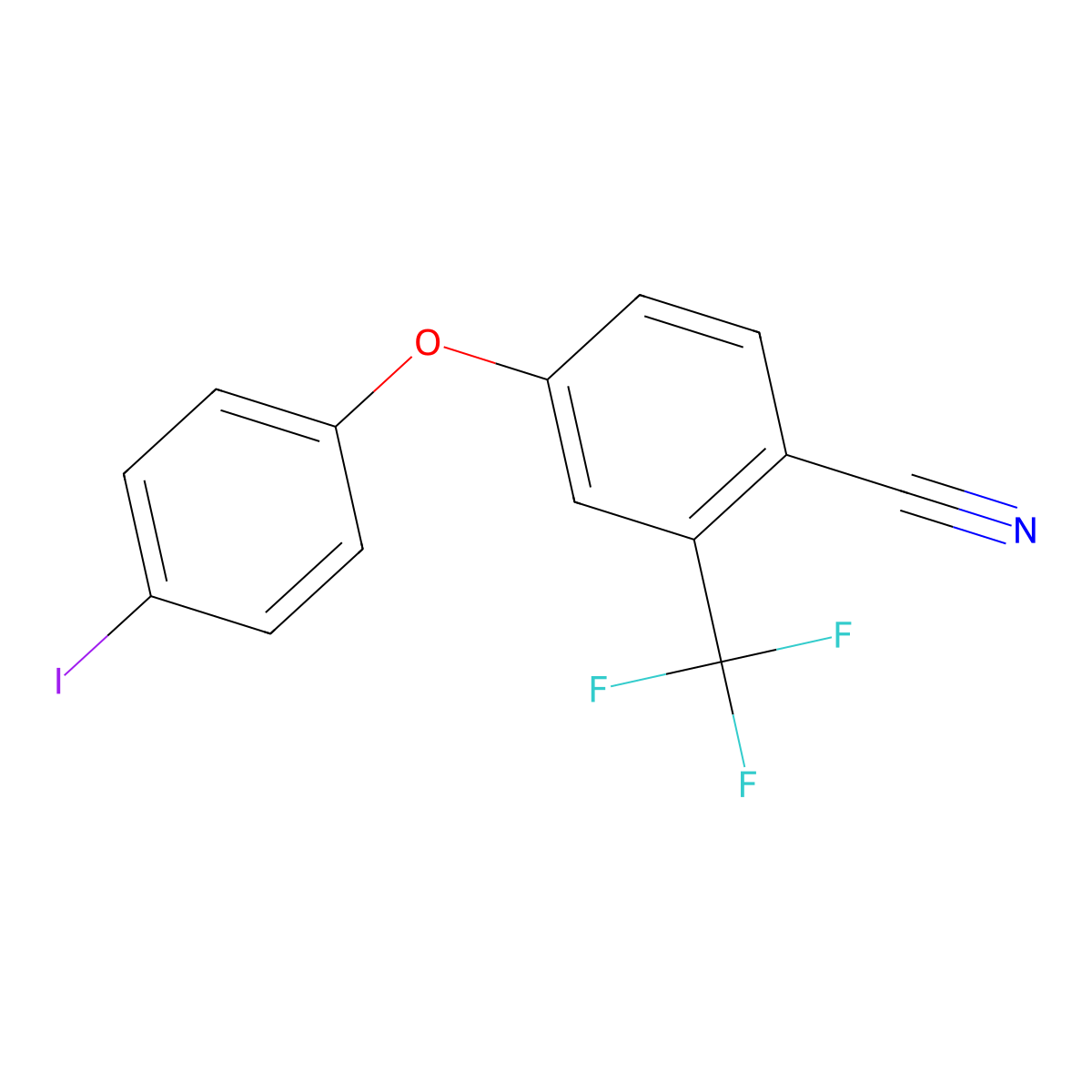 4-(4-Iodophenoxy)-2-trifluoromethylbenzonitrile molecular structure, CAS 1097084-96-2