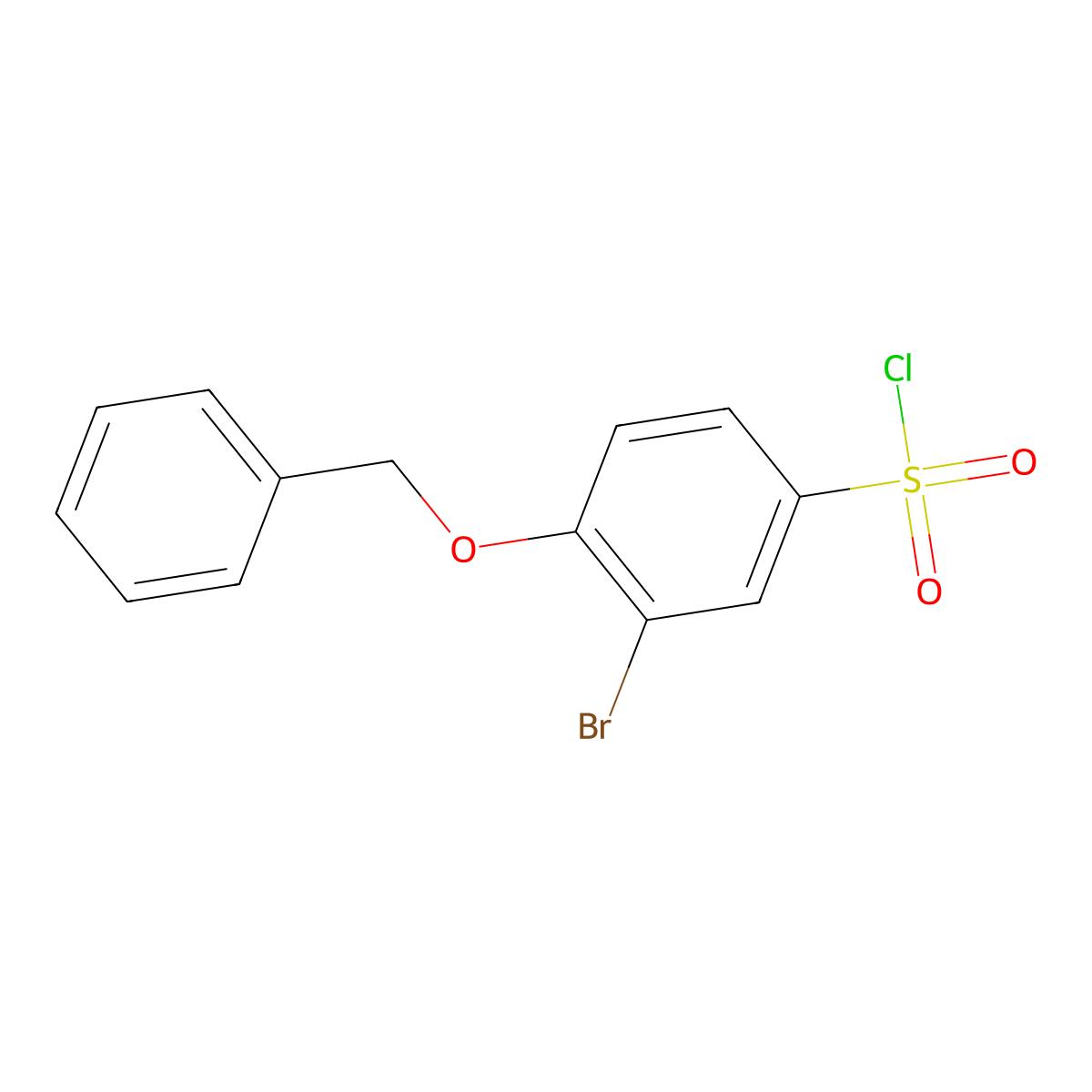 4-(Benzyloxy)-3-bromobenzene-1-sulfonyl chloride molecular structure, CAS 1097095-65-2