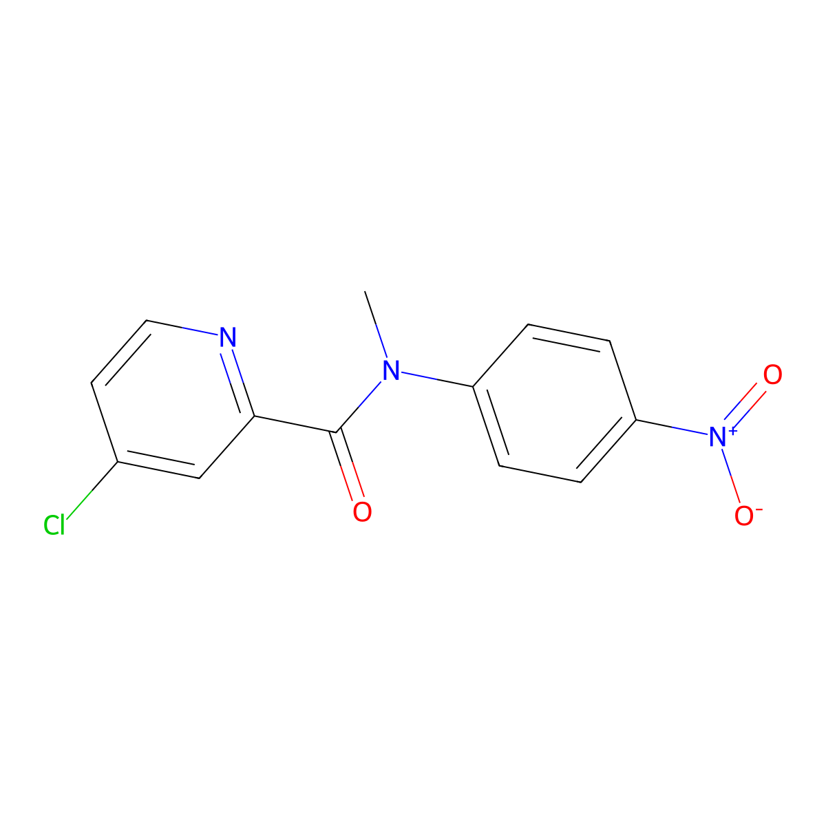 4-chloro-N-methyl-N-(4-nitrophenyl)pyridine-2-carboxamide molecular structure, CAS 1097098-95-7