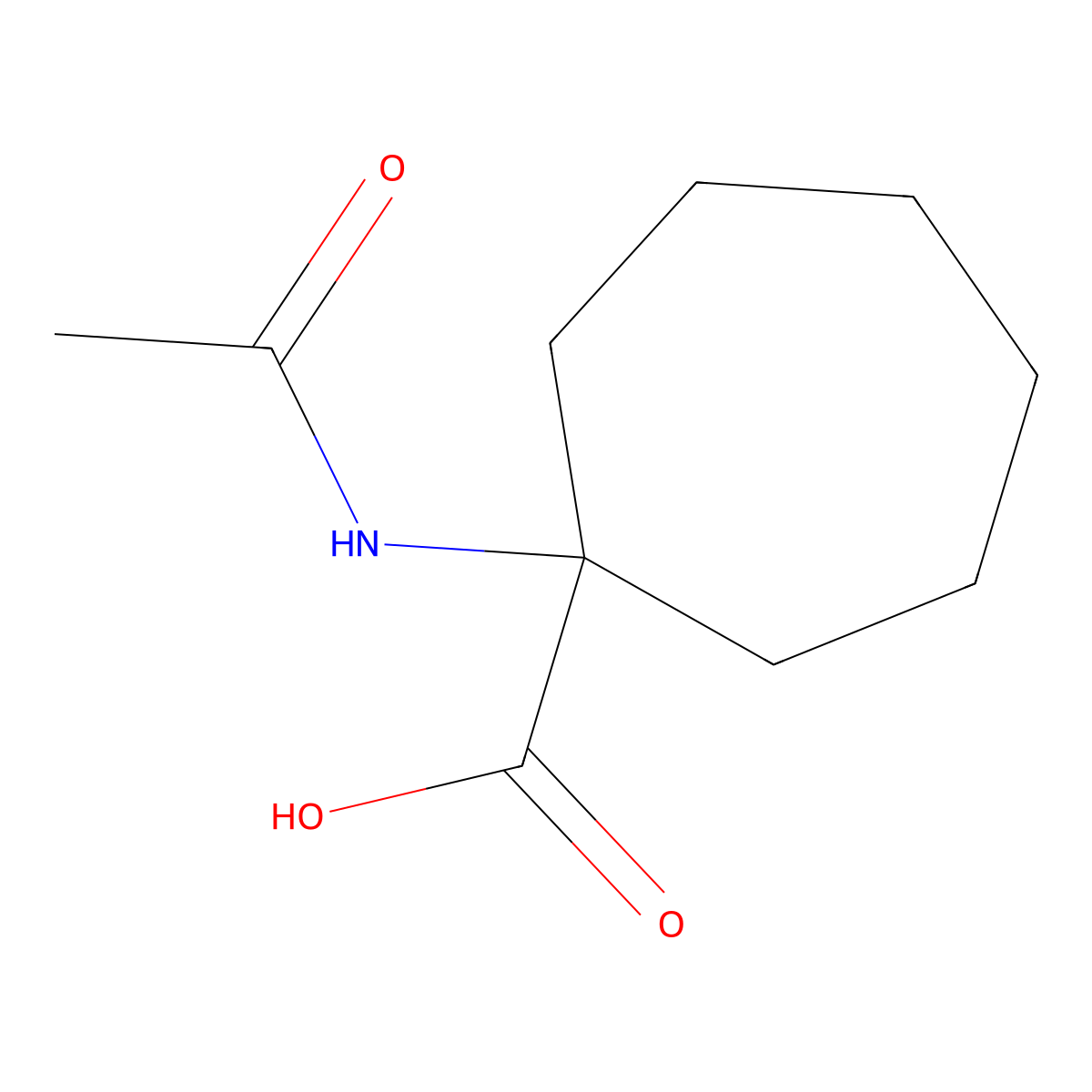 1-Acetamidocycloheptane-1-carboxylic acid molecular structure, CAS 1097102-48-1