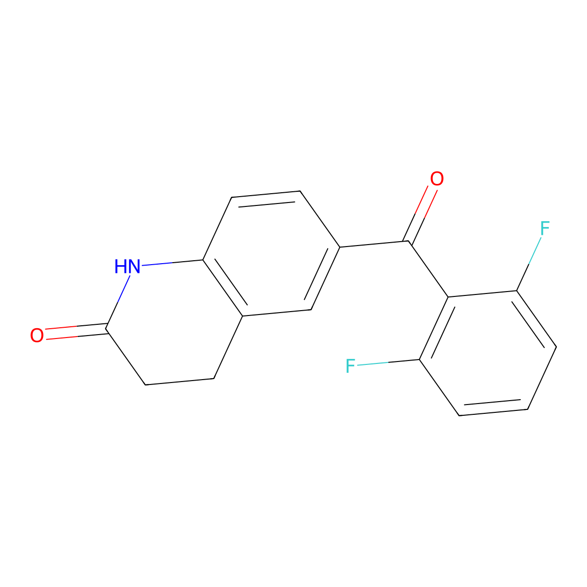 6-(2,6-Difluorobenzoyl)-1,2,3,4-tetrahydroquinolin-2-one molecular structure, CAS 1097107-50-0