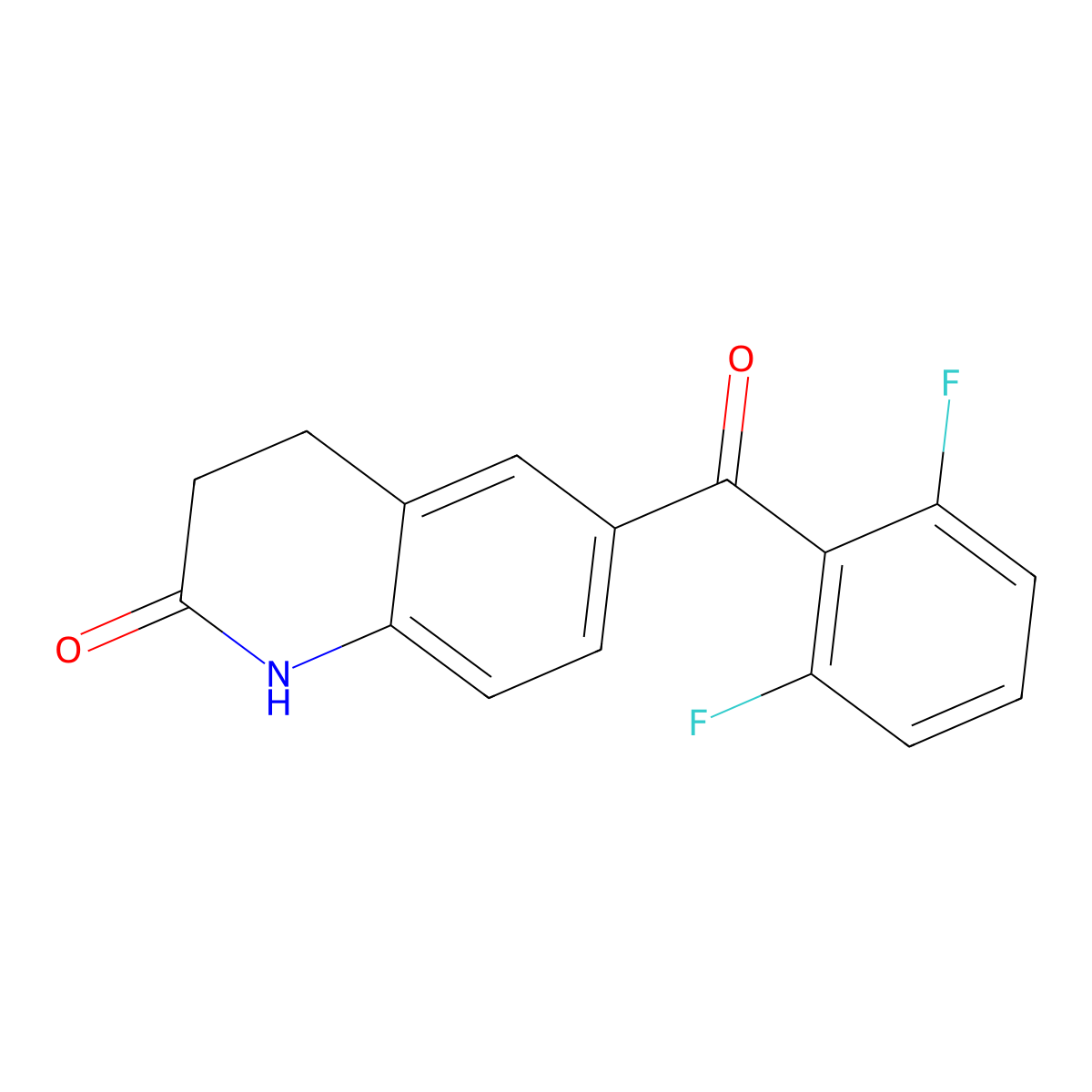 6-(2,6-Difluorobenzoyl)-1,2,3,4-tetrahydroquinolin-2-one molecular structure, CAS 1097107-50-0
