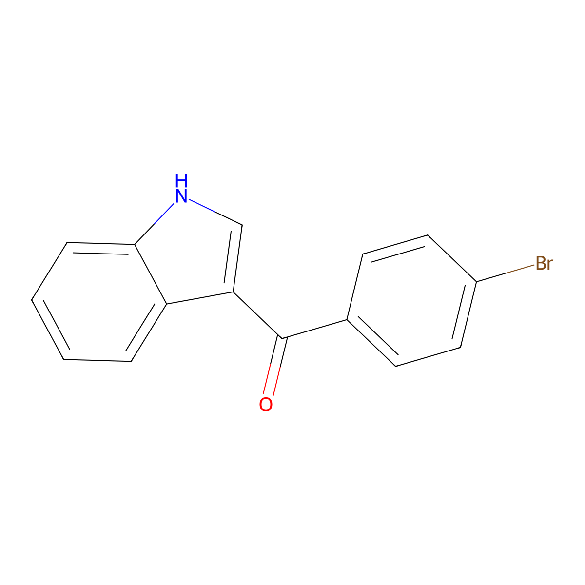 3-(4-bromobenzoyl)-1H-indole molecular structure, CAS 1097119-36-2