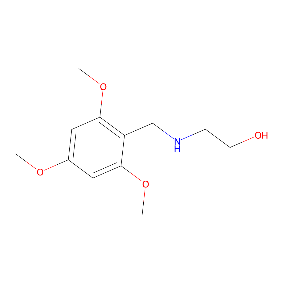 2-[(2,4,6-Trimethoxyphenyl)methylamino]ethanol molecular structure, CAS 1097125-20-6