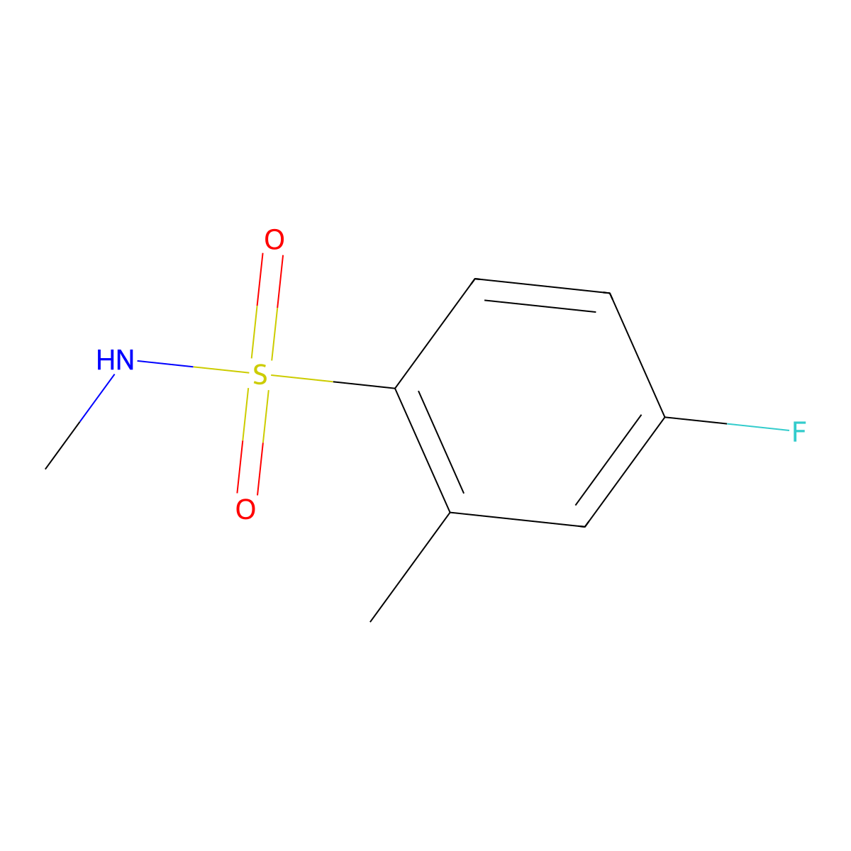 4-Fluoro-2,N-dimethyl-benzenesulfonamide molecular structure, CAS 1097125-82-0
