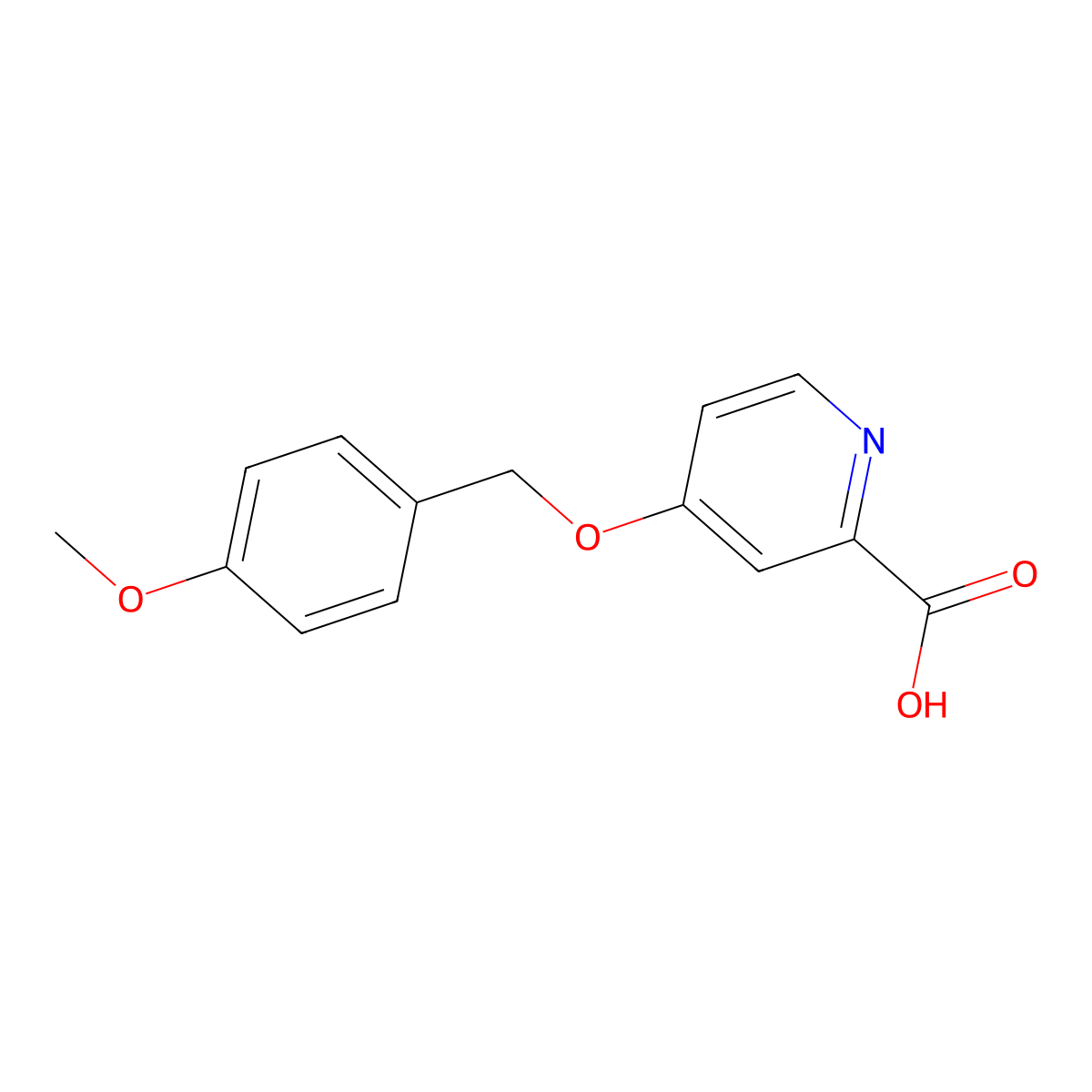 4-[(4-Methoxyphenyl)methoxy]pyridine-2-carboxylic acid molecular structure, CAS 1097128-71-6